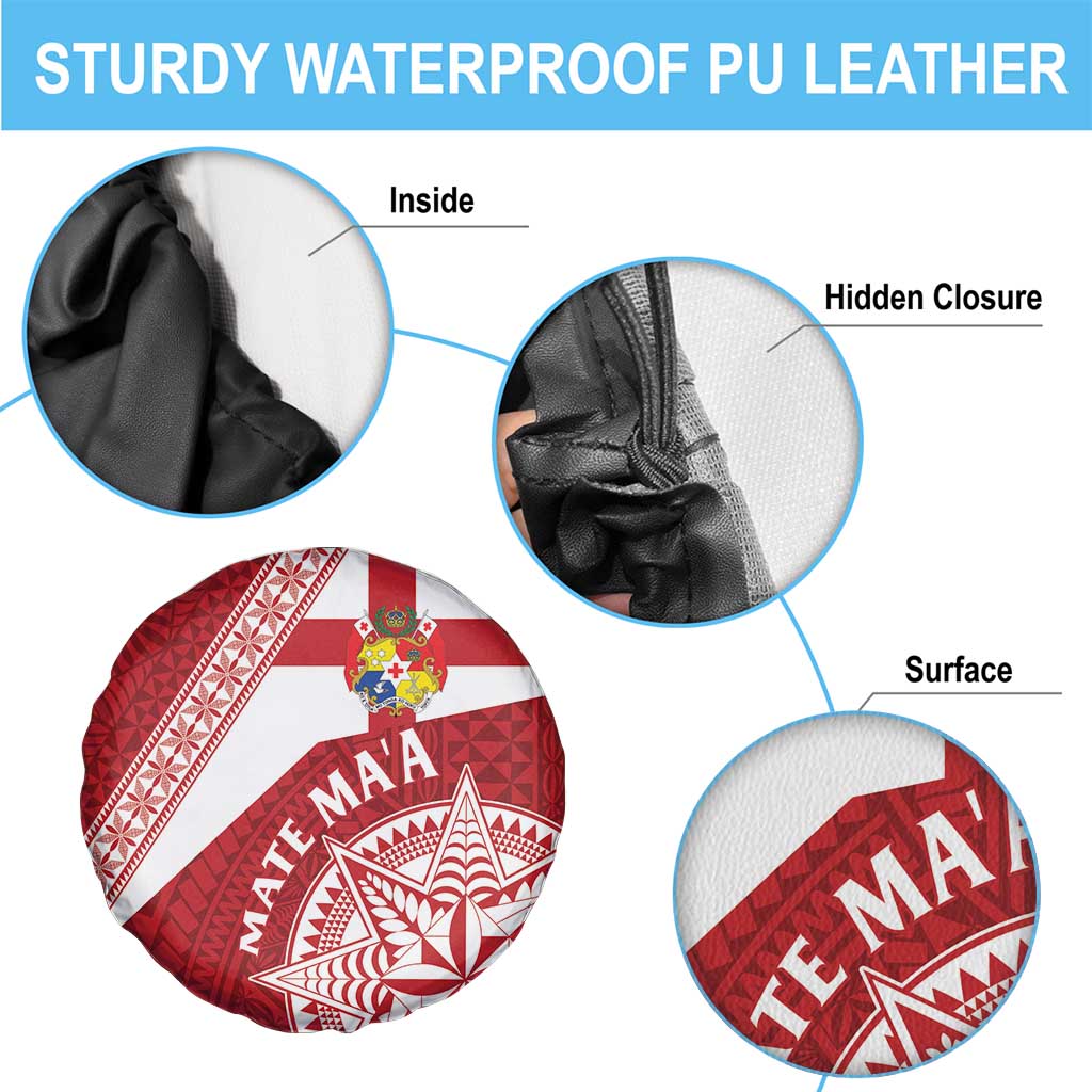 Tonga Rugby Mate Maa Spare Tire Cover Ngatu Pattern LT01 - Polynesian Pride