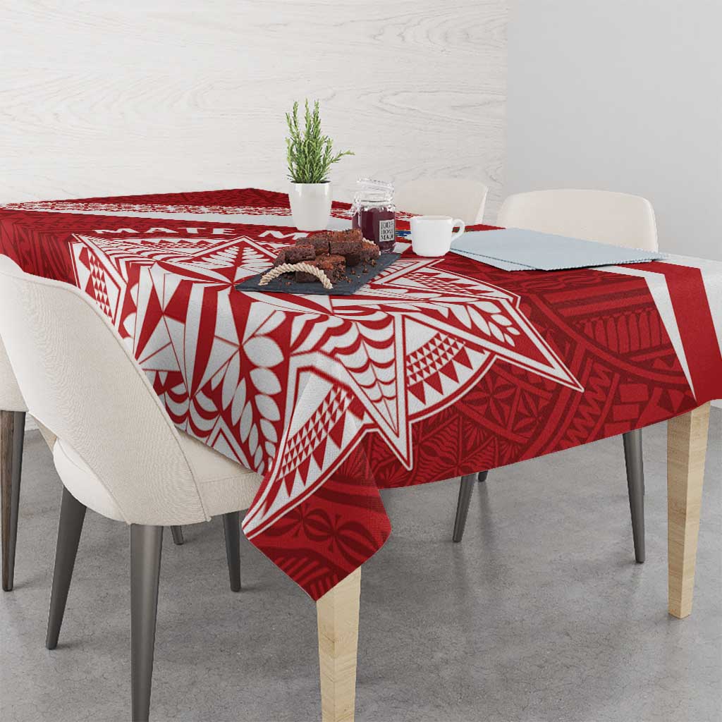 Tonga Rugby Mate Maa Tablecloth Ngatu Pattern LT01 - Polynesian Pride