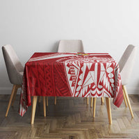 Tonga Rugby Mate Maa Tablecloth Ngatu Pattern LT01 - Polynesian Pride