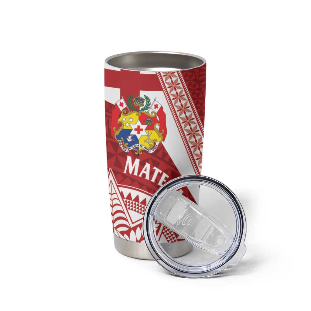 Tonga Rugby Mate Maa Tumbler Cup Ngatu Pattern LT01 - Polynesian Pride