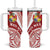 Tonga Rugby Mate Maa Tumbler With Handle Ngatu Pattern