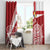 Tonga Rugby Mate Maa Window Curtain Ngatu Pattern