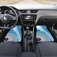Fiji Rugby Bati Car Mats Tapa Pattern LT01 Set 2pcs - Front Blue - Polynesian Pride