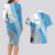 Custom Fiji Rugby Bati Couples Matching Long Sleeve Bodycon Dress and Hawaiian Shirt Tapa Pattern