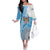 Custom Fiji Rugby Bati Family Matching Off The Shoulder Long Sleeve Dress and Hawaiian Shirt Tapa Pattern