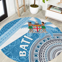 Fiji Rugby Bati Round Carpet Tapa Pattern