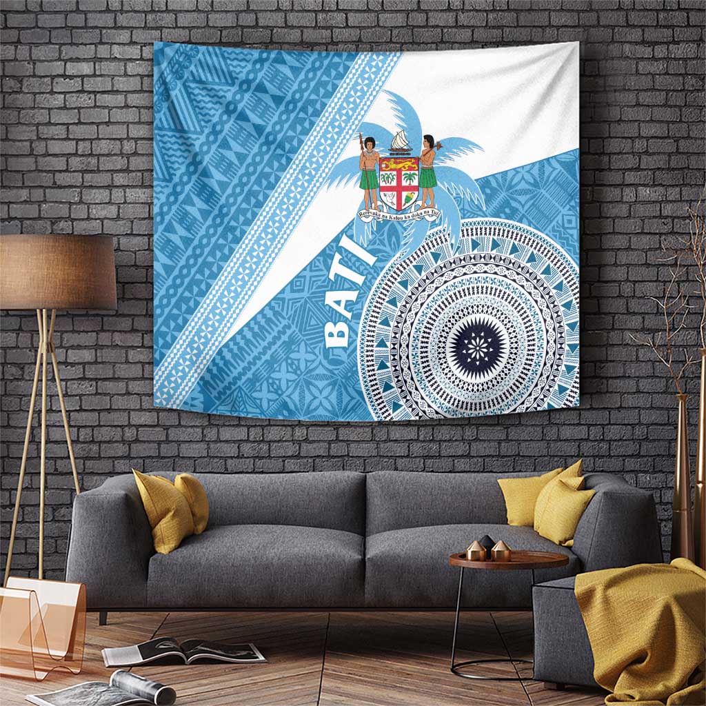 Fiji Rugby Bati Tapestry Tapa Pattern