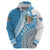 Custom Fiji Rugby Bati Zip Hoodie Tapa Pattern