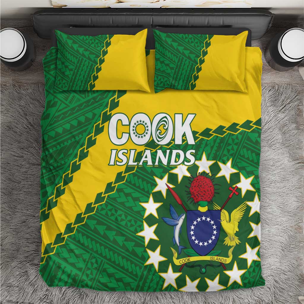 Cook Islands Rugby Kukis Bedding Set Circle Stars