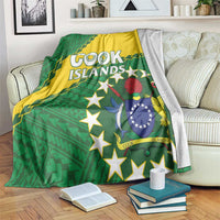 Cook Islands Rugby Kukis Blanket Circle Stars LT01 Green - Polynesian Pride