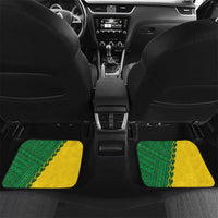 Cook Islands Rugby Kukis Car Mats Circle Stars LT01 Set 2pcs - Back Green - Polynesian Pride