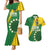 Custom Cook Islands Rugby Kukis Couples Matching Mermaid Dress and Hawaiian Shirt Circle Stars