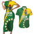 Custom Cook Islands Rugby Kukis Couples Matching Short Sleeve Bodycon Dress and Hawaiian Shirt Circle Stars