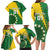 Custom Cook Islands Rugby Kukis Family Matching Long Sleeve Bodycon Dress and Hawaiian Shirt Circle Stars