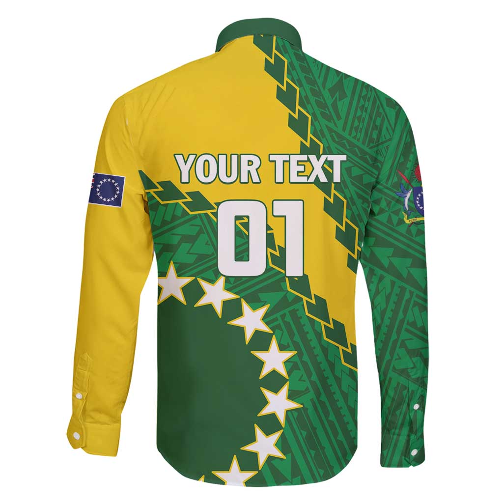 Custom Cook Islands Rugby Kukis Family Matching Off Shoulder Short Dress and Hawaiian Shirt Circle Stars