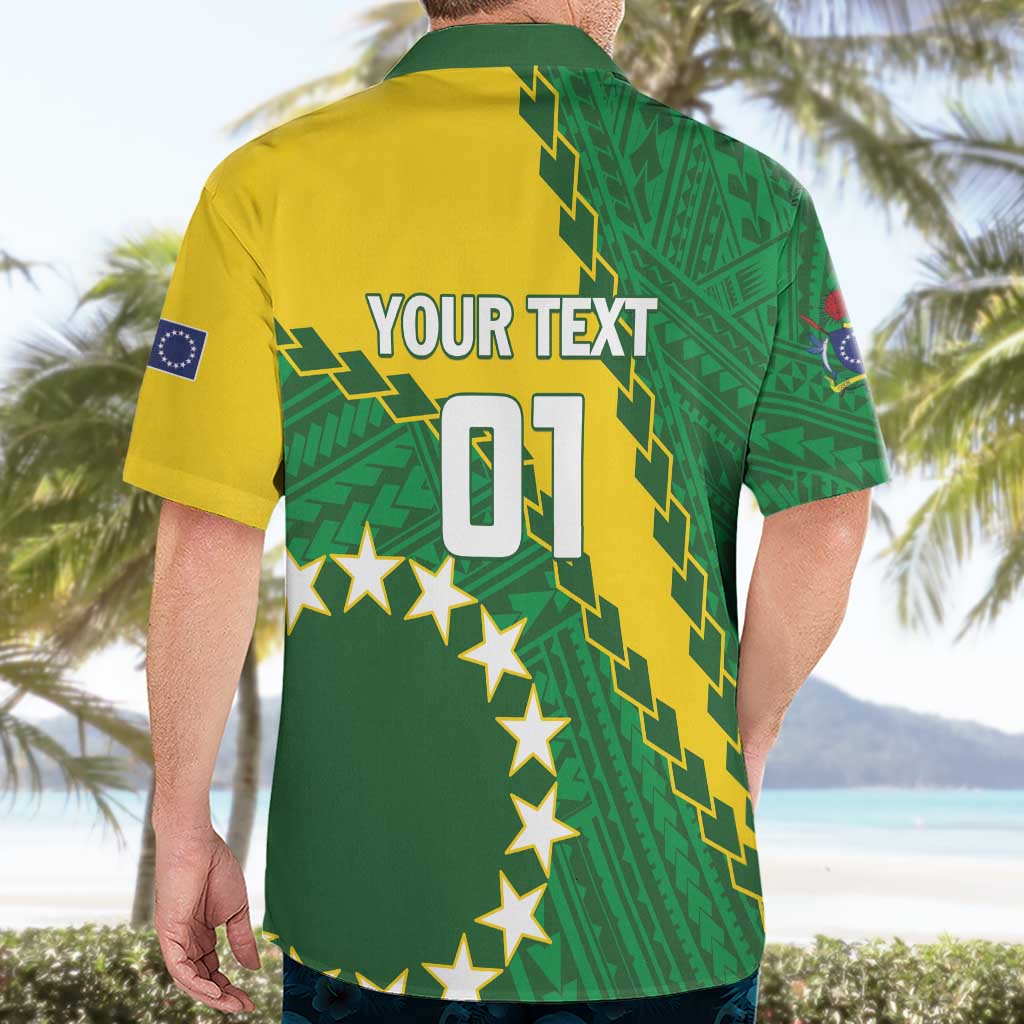Custom Cook Islands Rugby Kukis Hawaiian Shirt Circle Stars LT01 - Polynesian Pride