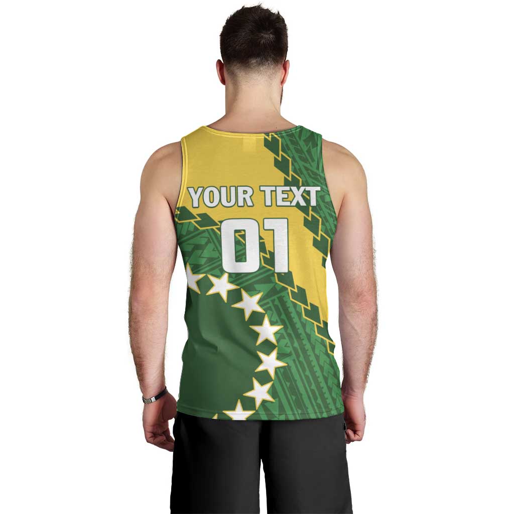 Custom Cook Islands Rugby Kukis Men Tank Top Circle Stars LT01 - Polynesian Pride