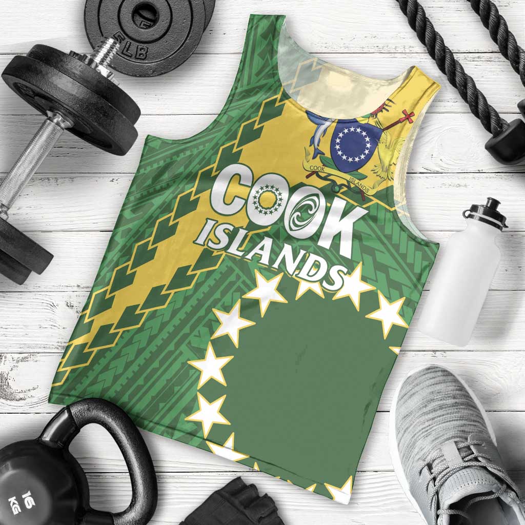 Custom Cook Islands Rugby Kukis Men Tank Top Circle Stars LT01 - Polynesian Pride
