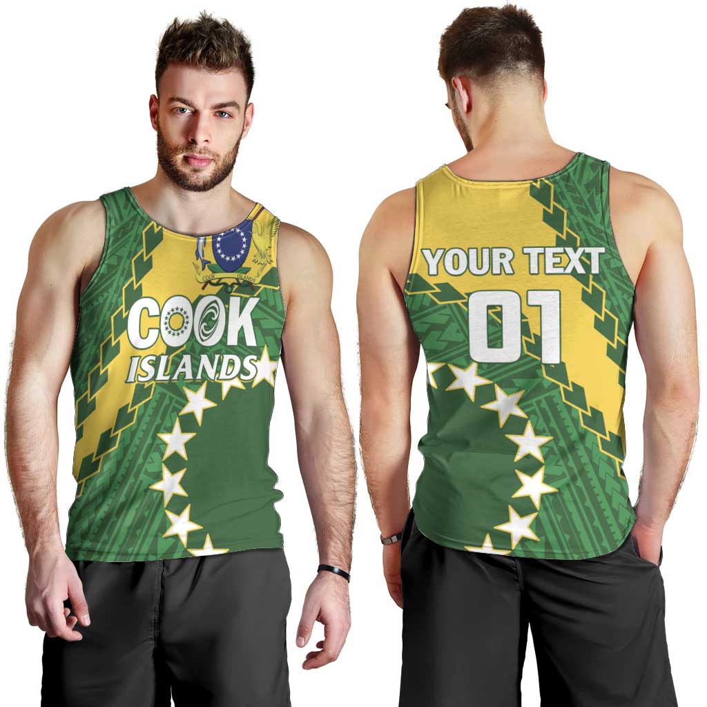 Custom Cook Islands Rugby Kukis Men Tank Top Circle Stars LT01 - Polynesian Pride