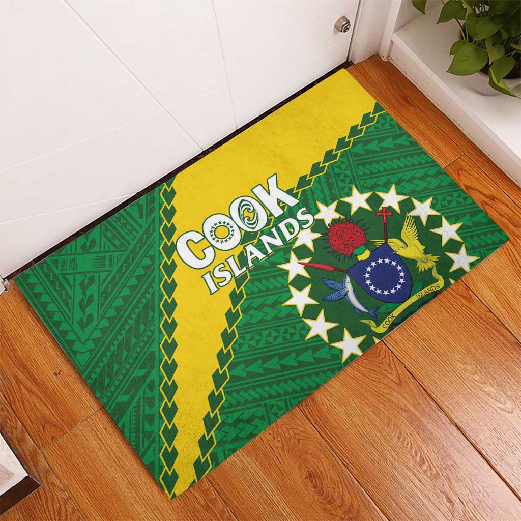 Cook Islands Rugby Kukis Rubber Doormat Circle Stars LT01 - Polynesian Pride