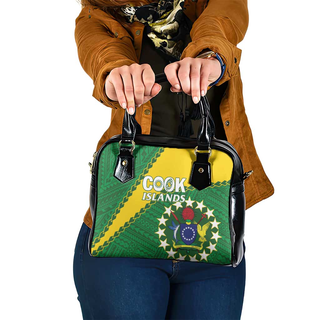 Cook Islands Rugby Kukis Shoulder Handbag Circle Stars