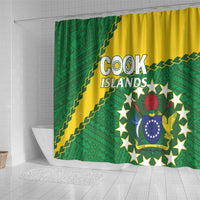 Cook Islands Rugby Kukis Shower Curtain Circle Stars