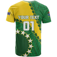 Custom Cook Islands Rugby Kukis T Shirt Circle Stars LT01 - Polynesian Pride