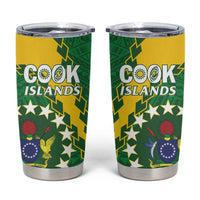 Cook Islands Rugby Kukis Tumbler Cup Circle Stars LT01 Green - Polynesian Pride