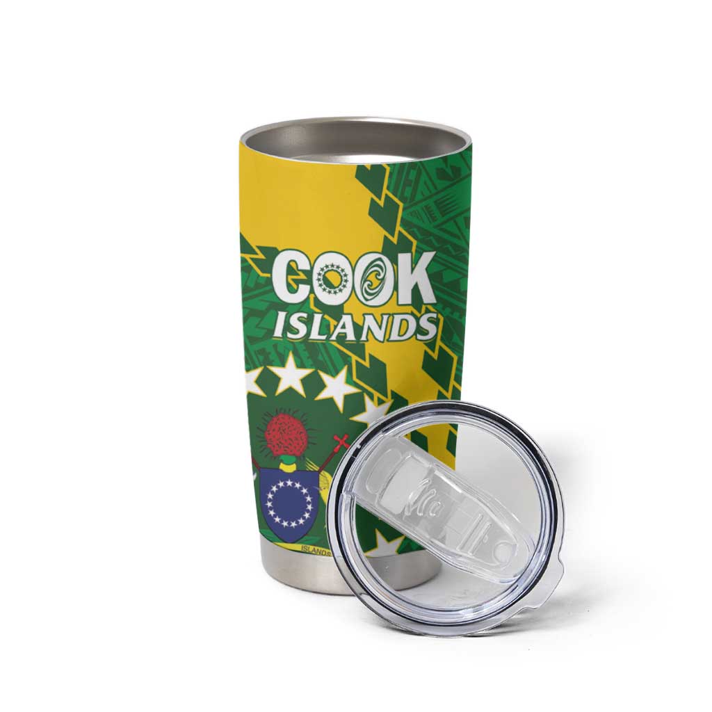 Cook Islands Rugby Kukis Tumbler Cup Circle Stars LT01 - Polynesian Pride