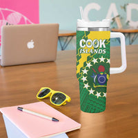 Cook Islands Rugby Kukis Tumbler With Handle Circle Stars LT01 - Polynesian Pride