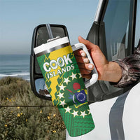 Cook Islands Rugby Kukis Tumbler With Handle Circle Stars LT01 - Polynesian Pride