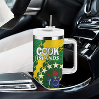 Cook Islands Rugby Kukis Tumbler With Handle Circle Stars LT01 - Polynesian Pride