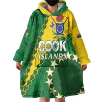 Custom Cook Islands Rugby Kukis Wearable Blanket Hoodie Circle Stars LT01 - Polynesian Pride