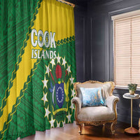Cook Islands Rugby Kukis Window Curtain Circle Stars LT01 - Polynesian Pride