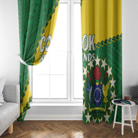 Cook Islands Rugby Kukis Window Curtain Circle Stars LT01 - Polynesian Pride