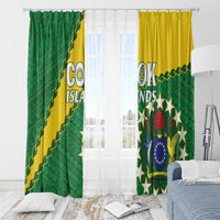 Cook Islands Rugby Kukis Window Curtain Circle Stars LT01 - Polynesian Pride