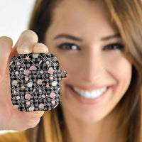 Hawaiian Ocean Seashells AirPods Case Black Palaka Pattern LT01 - Polynesian Pride