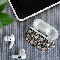 Hawaiian Ocean Seashells AirPods Case Black Palaka Pattern LT01 - Polynesian Pride