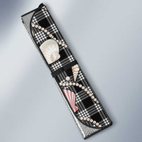 Hawaiian Ocean Seashells Auto Sun Shade Black Palaka Pattern LT01 - Polynesian Pride