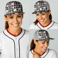 Hawaiian Ocean Seashells Baseball Net Cap Black Palaka Pattern LT01 - Polynesian Pride
