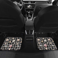 Hawaiian Ocean Seashells Car Mats Black Palaka Pattern LT01 Set 2pcs - Back Black - Polynesian Pride