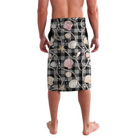 Hawaiian Ocean Seashells Lavalava Black Palaka Pattern LT01 - Polynesian Pride
