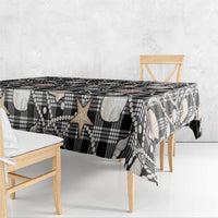 Hawaiian Ocean Seashells Tablecloth Black Palaka Pattern LT01 - Polynesian Pride
