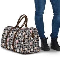 Hawaiian Ocean Seashells Travel Bag Black Palaka Pattern LT01 - Polynesian Pride