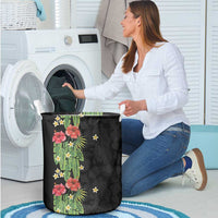 Hawaiian Hibiscus Plumeria Laundry Basket Tropical Leaves LT01 - Polynesian Pride