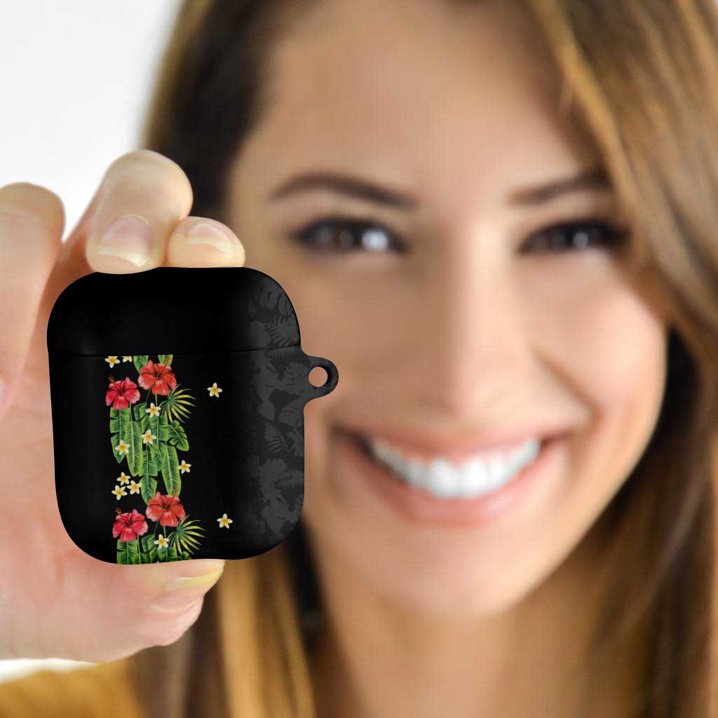 Hawaiian Hibiscus Plumeria AirPods Case Tropical Leaves LT01 - Polynesian Pride