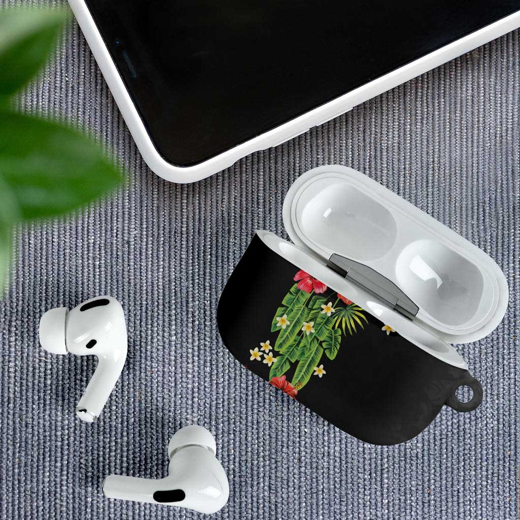 Hawaiian Hibiscus Plumeria AirPods Case Tropical Leaves LT01 - Polynesian Pride