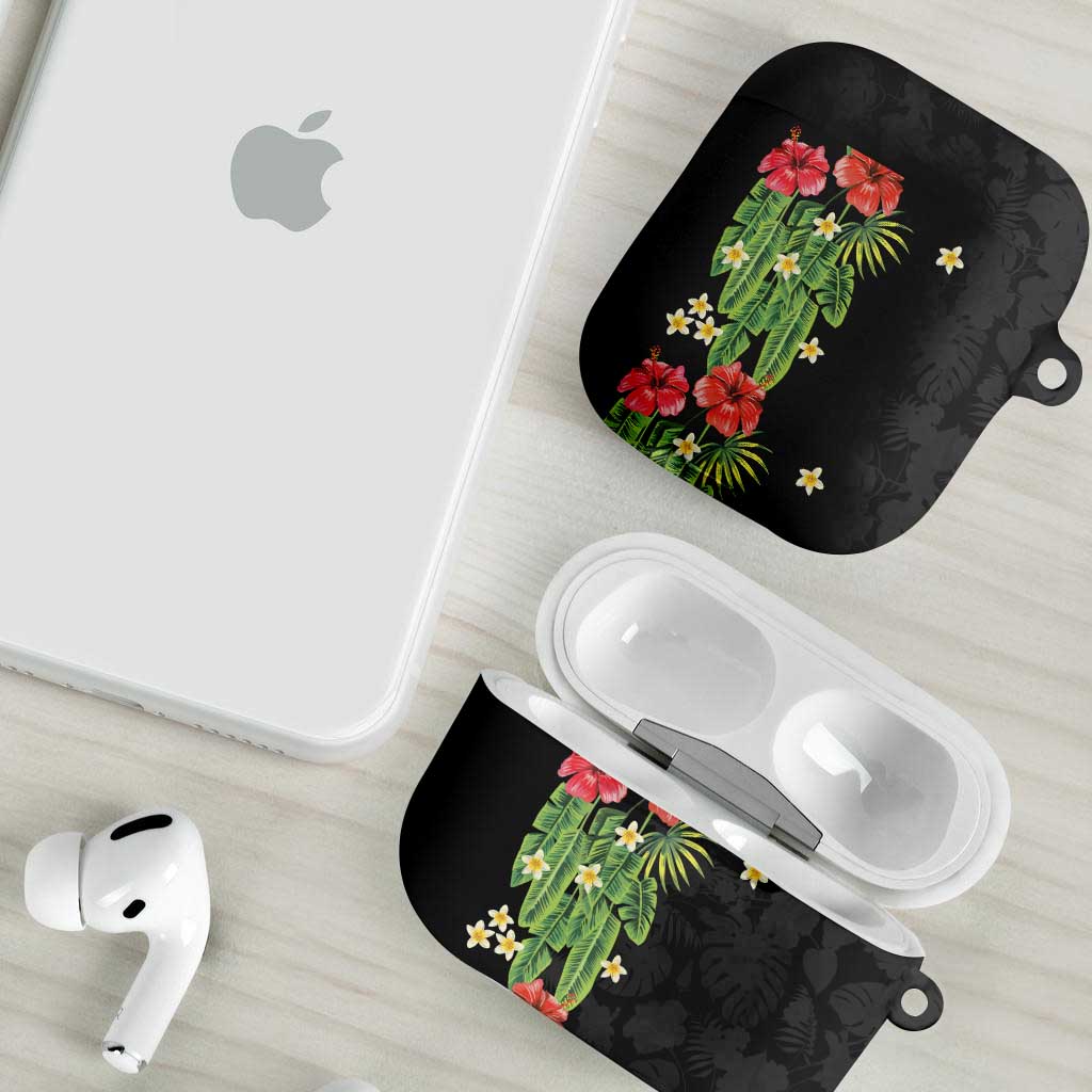Hawaiian Hibiscus Plumeria AirPods Case Tropical Leaves LT01 - Polynesian Pride