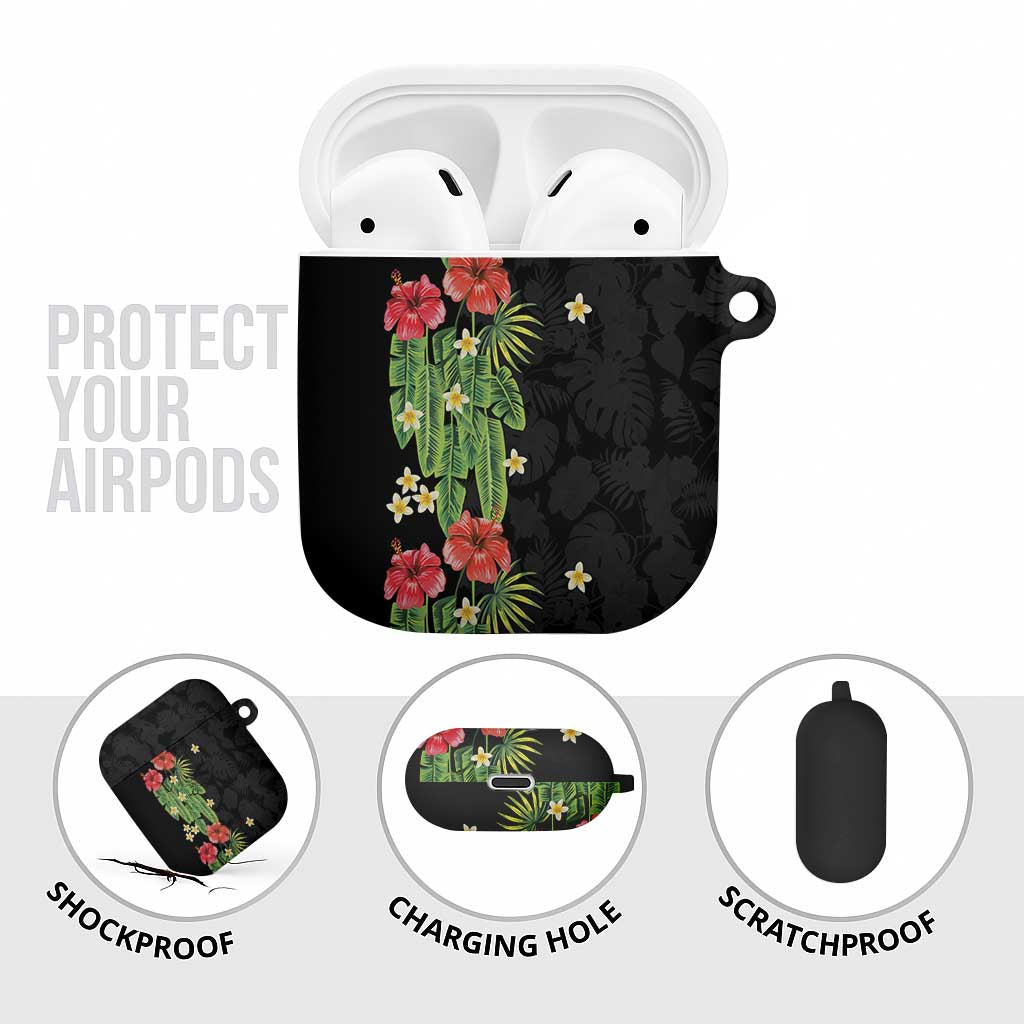 Hawaiian Hibiscus Plumeria AirPods Case Tropical Leaves LT01 - Polynesian Pride