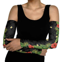 Hawaiian Hibiscus Plumeria Arm Sleeves Tropical Leaves LT01 - Polynesian Pride